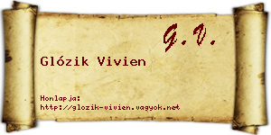 Glózik Vivien névjegykártya